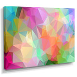 Multi Color Polygonal Mosaic Pattern - Modern Canvas Wall Art