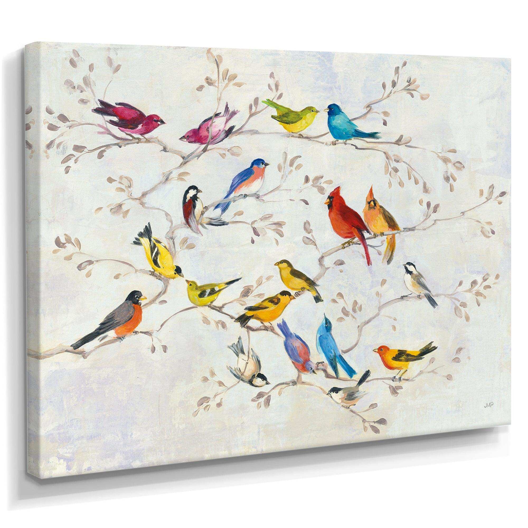 Multi-Color Bird on Tree