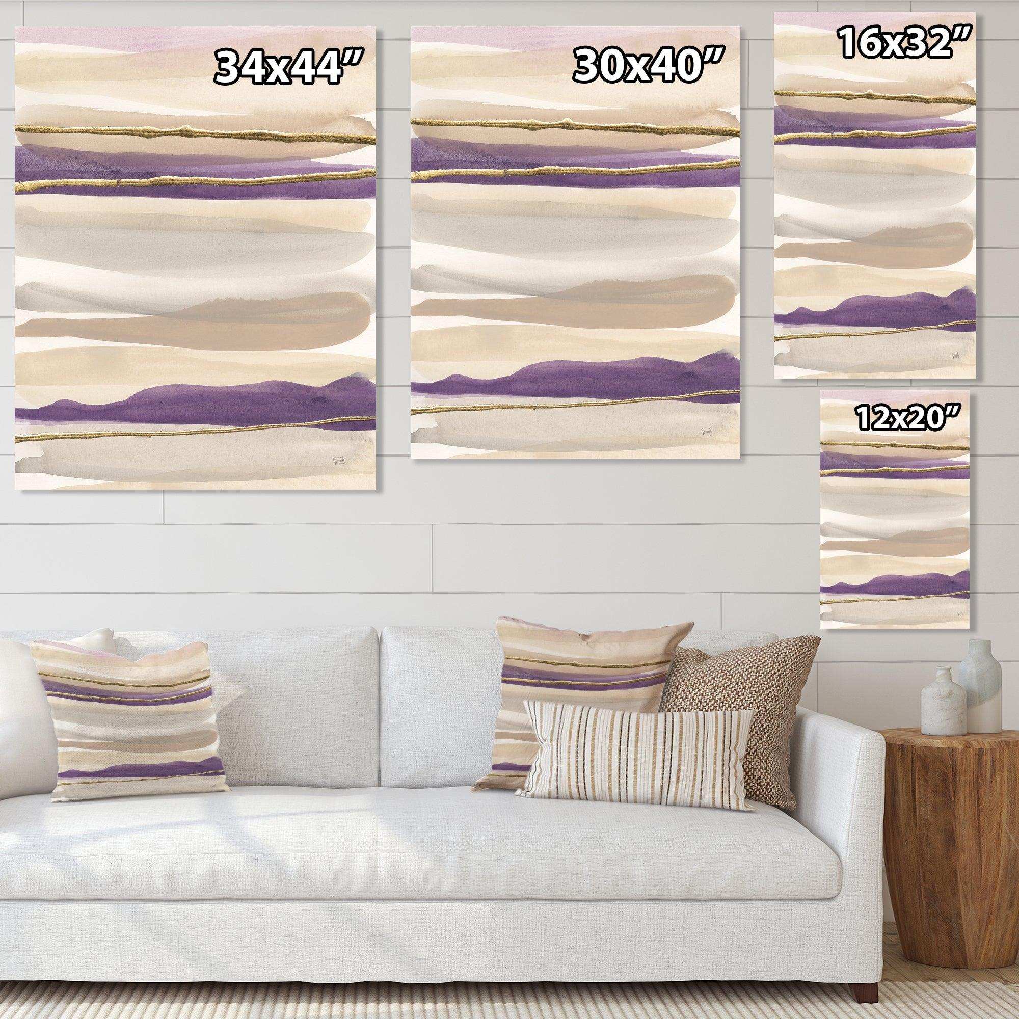 Shape of Glam Purple III - Shabby Chic Living Room Wall Decor