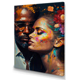 Loving Couple Kissing Floral Design IV