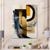 Glam Gold And Black Expression I - Modern Wall Art Prints