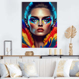 Colorful Sensual Woman In Fur Coat III
