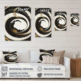 Black, Silver And Gold Blending Swirls VI - Modern Bedroom Wall Art