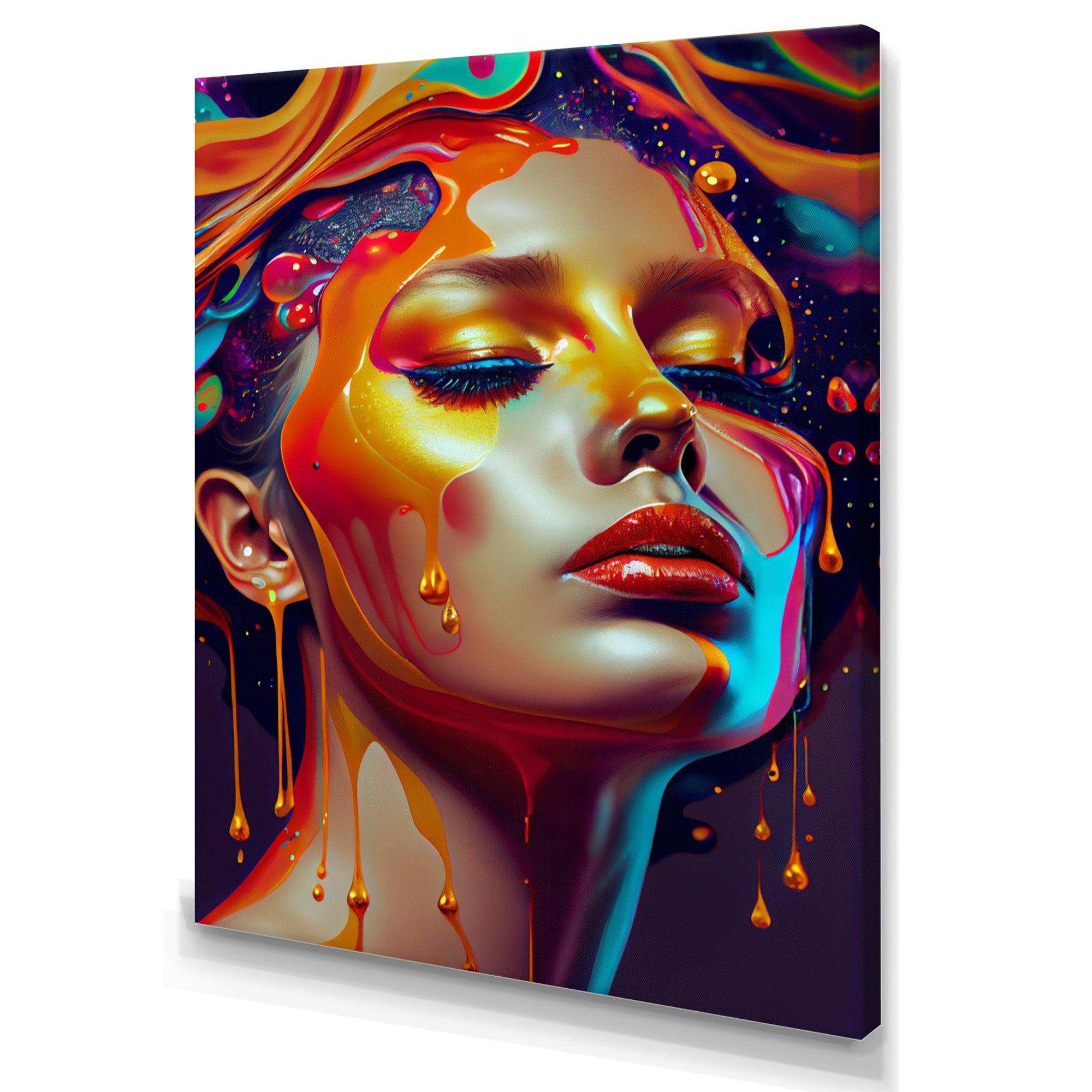Liquid Ink Woman Portrait III