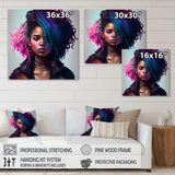 Fashion Hip Hop Girl In Pink And Blue I