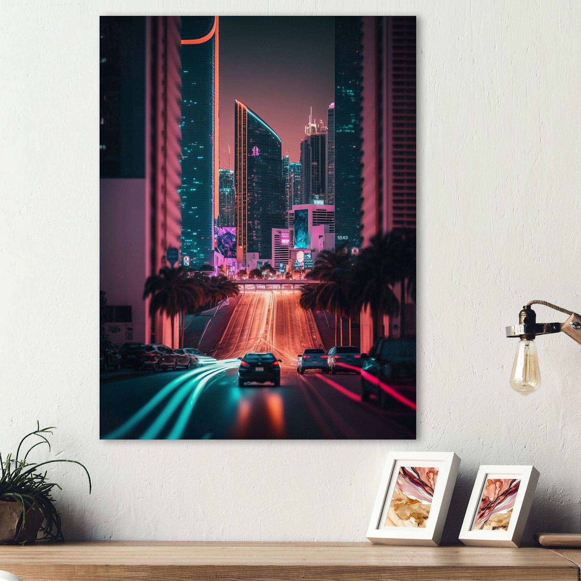 Futuristic Miami Neon Art I
