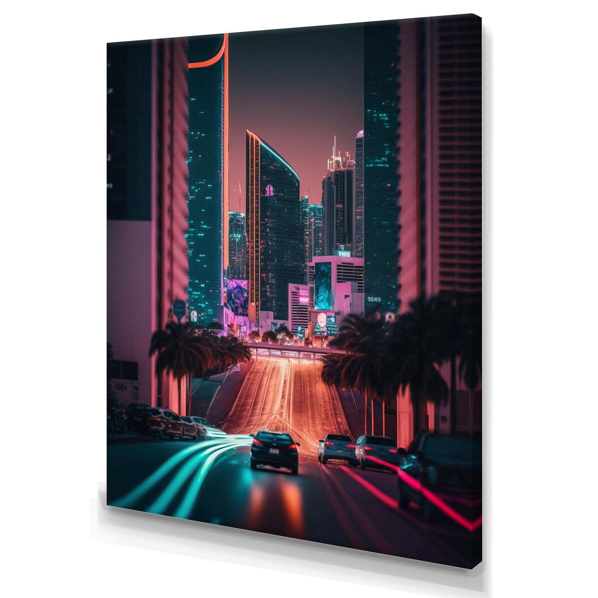 Futuristic Miami Neon Art I
