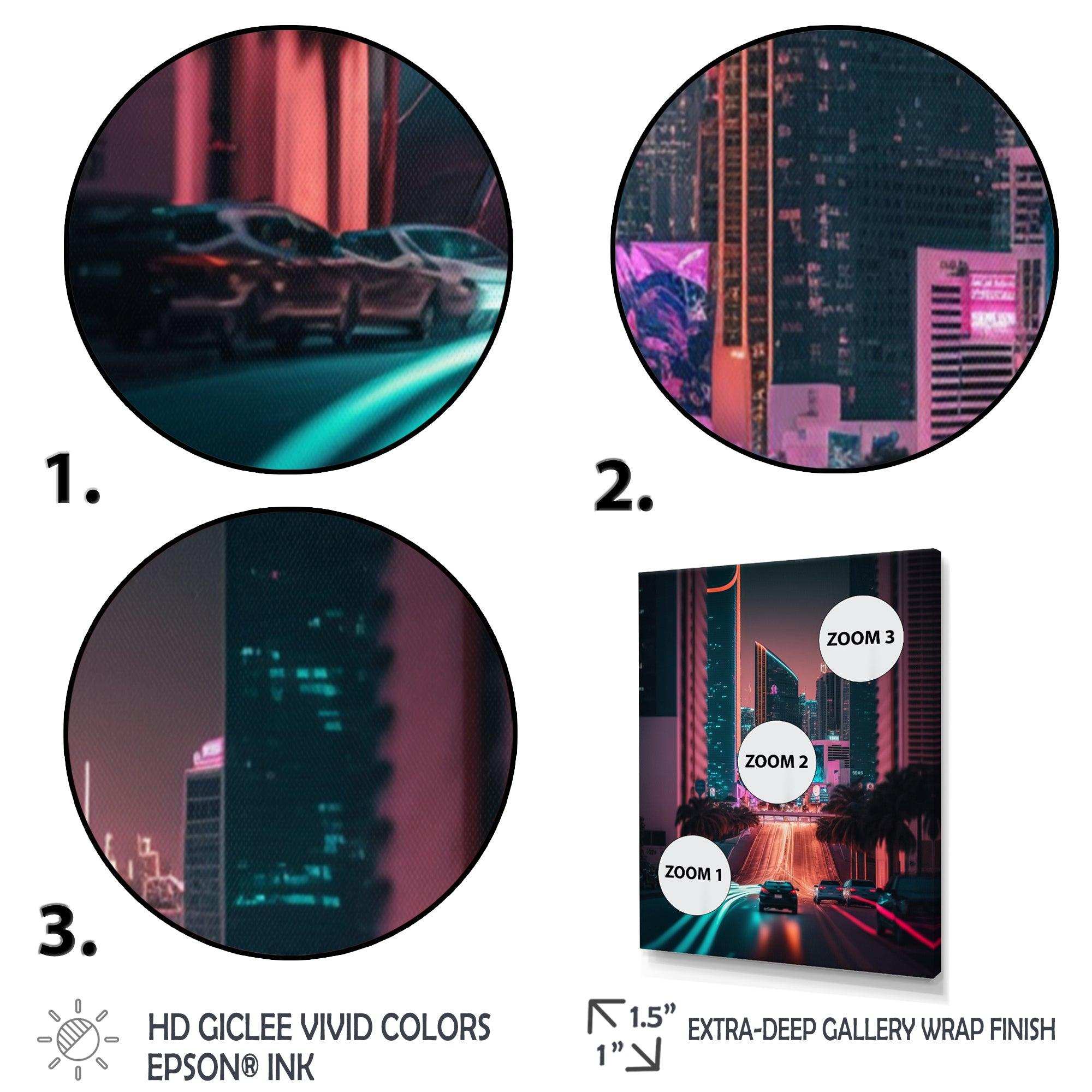 Futuristic Miami Neon Art I