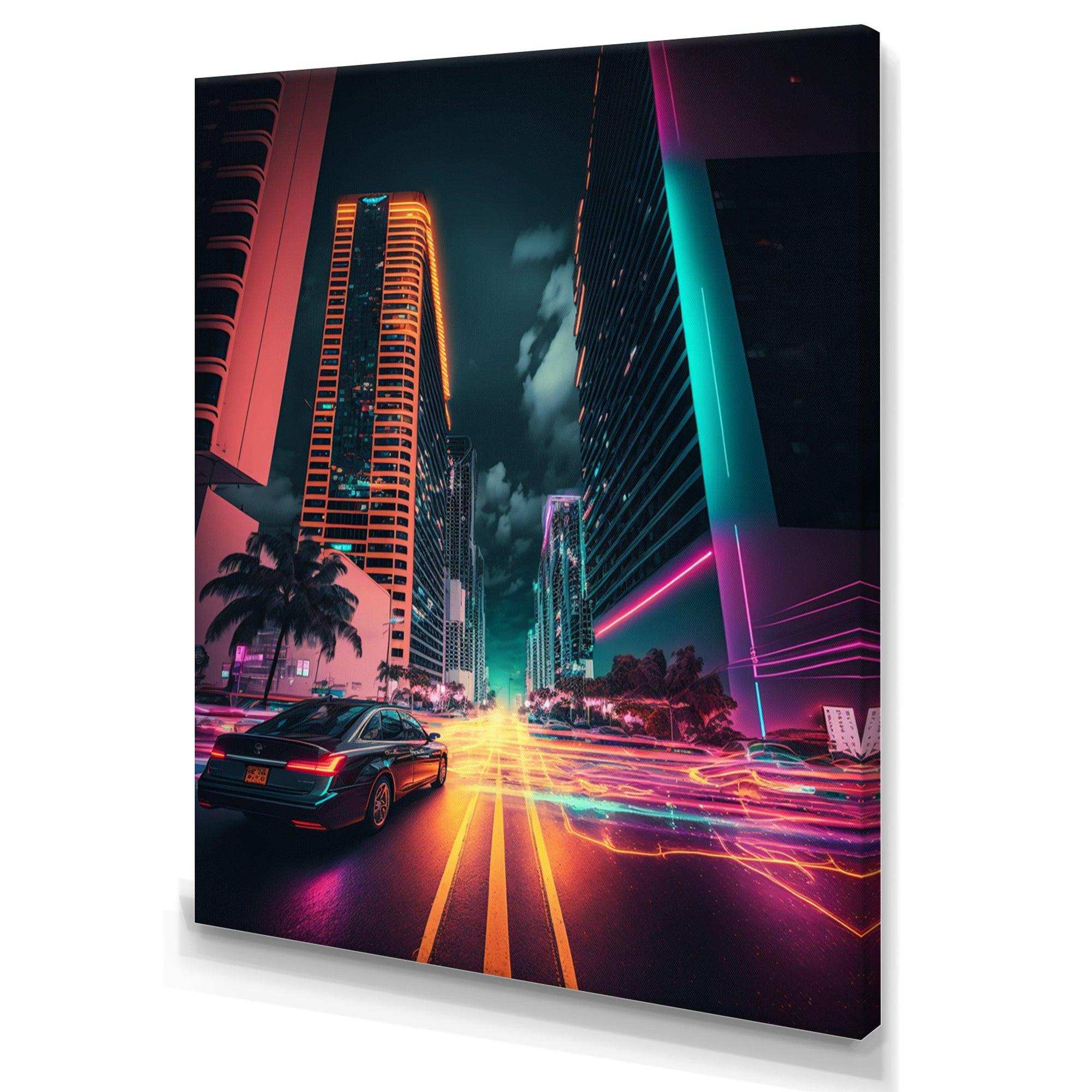 Futuristic Miami Neon Art V
