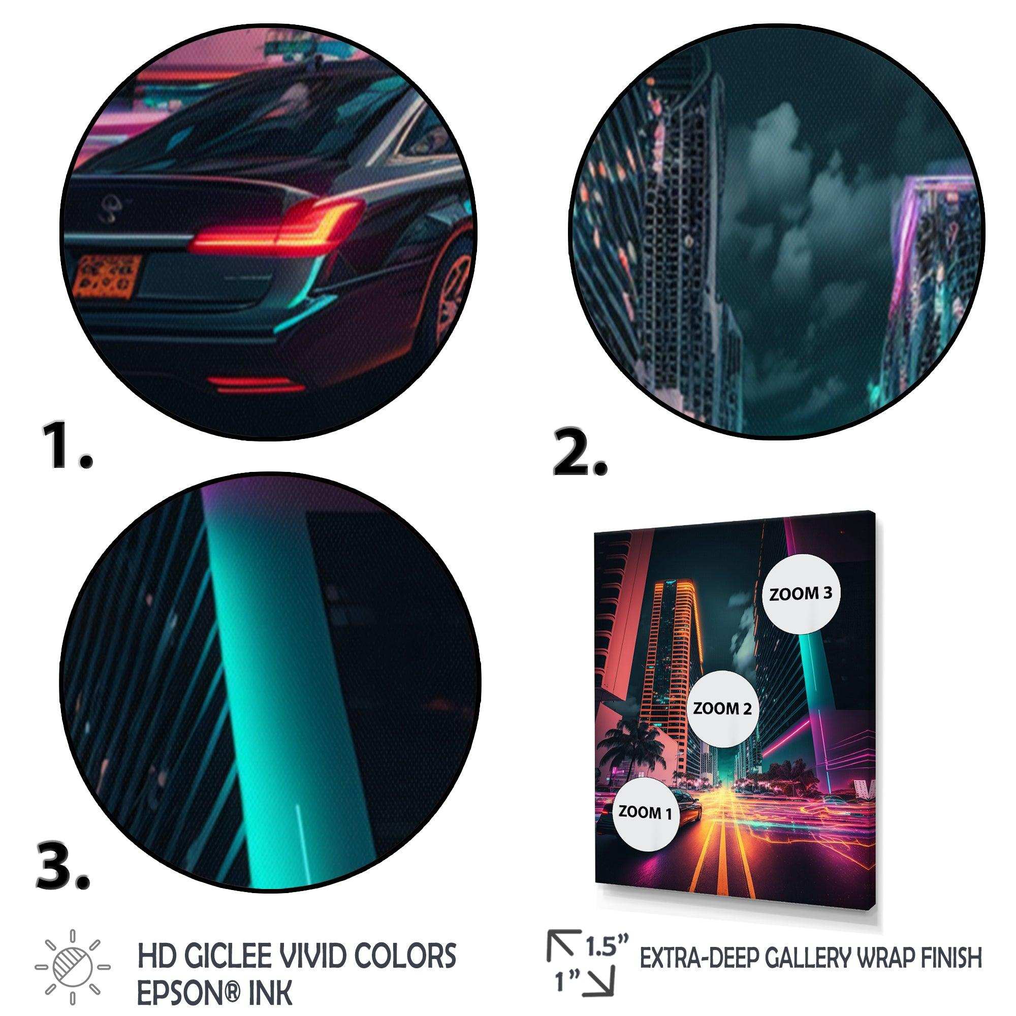 Futuristic Miami Neon Art V