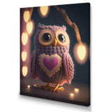 Cute Knitted Valentine Heart Owl I