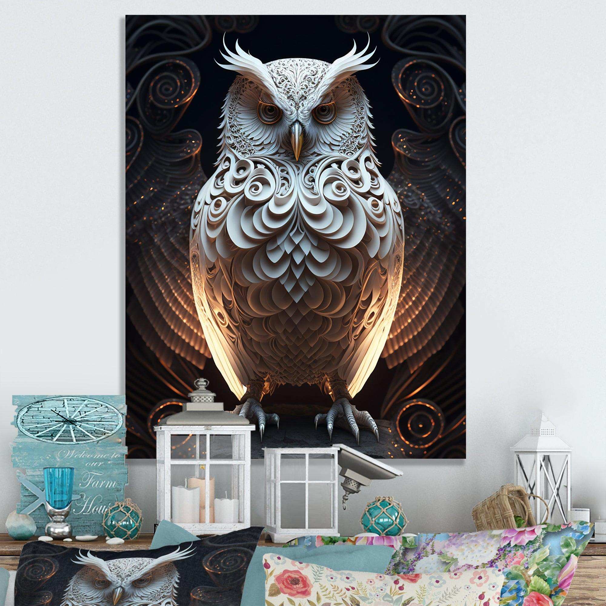 Luminous White Owl I