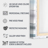 People and Time Acrylic Watercolor - Modern Bedroom Wall Art