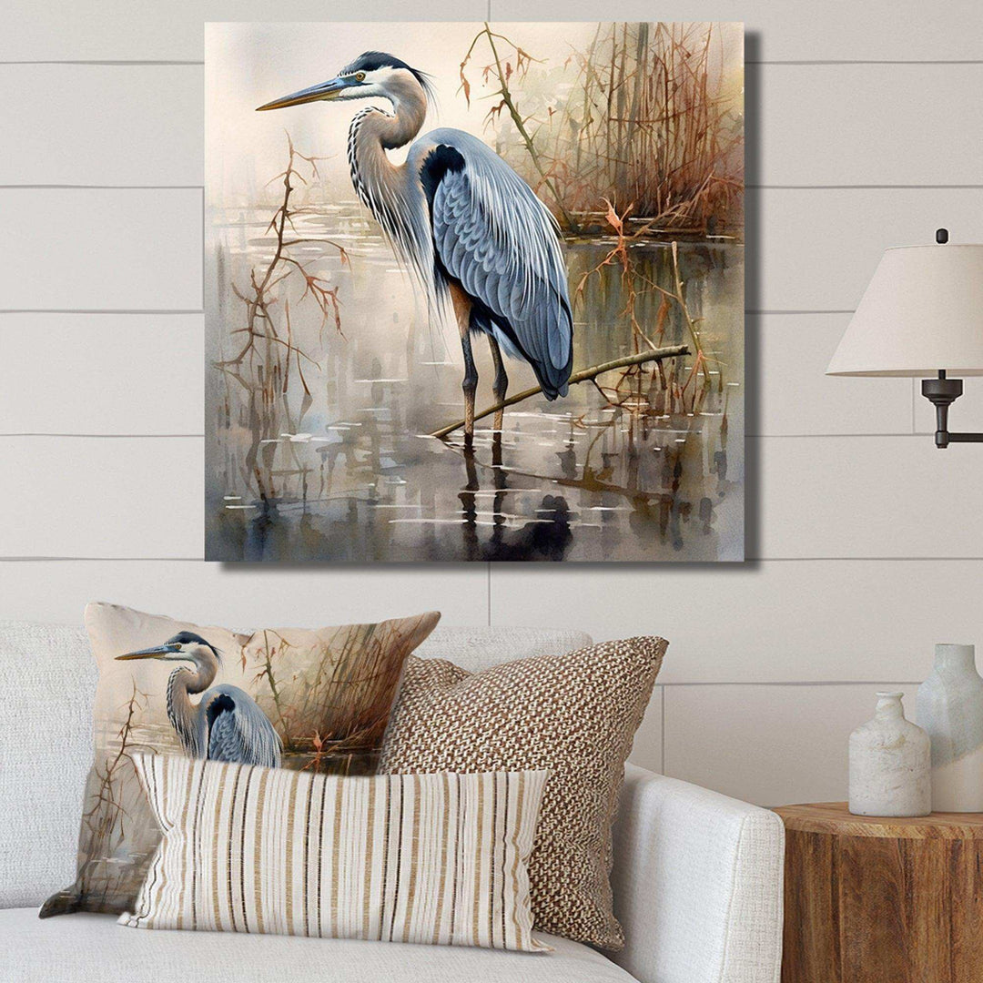 Heron wall art