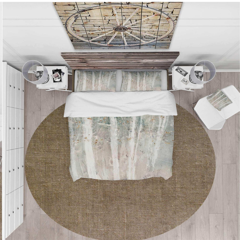 A Woodland Walk into the Forest V - Farmhouse Duvet Cover Set