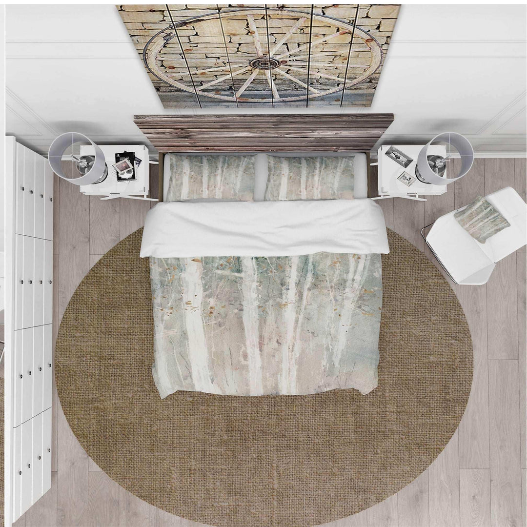 A Woodland Walk into the Forest V - Farmhouse Duvet Cover Set
