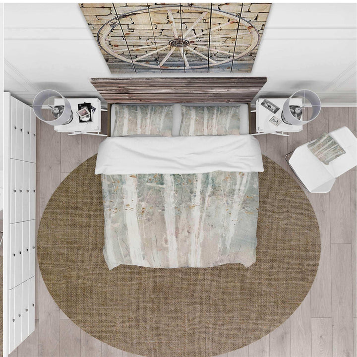 A Woodland Walk into the Forest V - Farmhouse Duvet Cover Set
