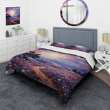 Vangogh Lavender Fields Pointillism I - Duvet Cover Set