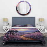 Vangogh Lavender Fields Pointillism I - Duvet Cover Set