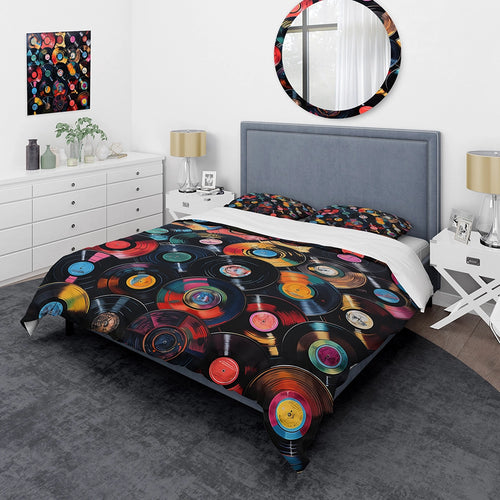 Colorful Vinyl Records Melodies III - Duvet Cover Set