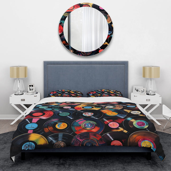 Colorful Vinyl Records Melodies III - Duvet Cover Set