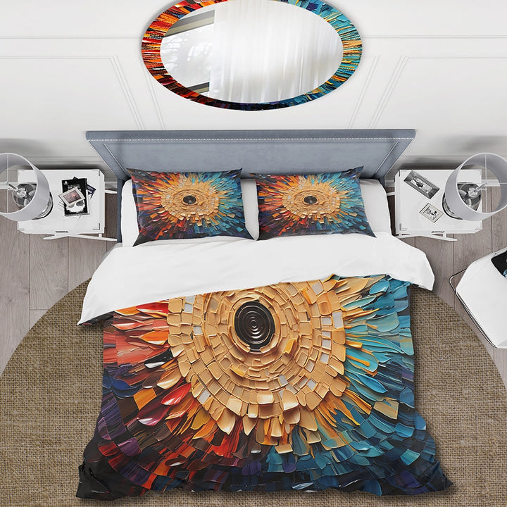 Colorful Vinyl Record Vinyl Mosaic I - Duvet Cover Set