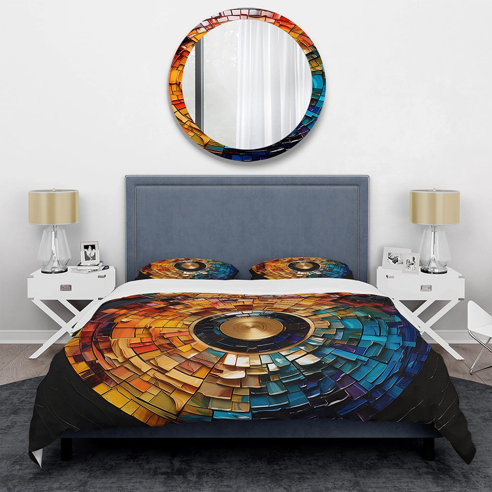 Colorful Vinyl Record Vinyl Mosaic II - Duvet Cover Set
