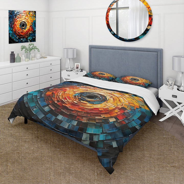 Colorful Vinyl Record Vinyl Mosaic III - Duvet Cover Set