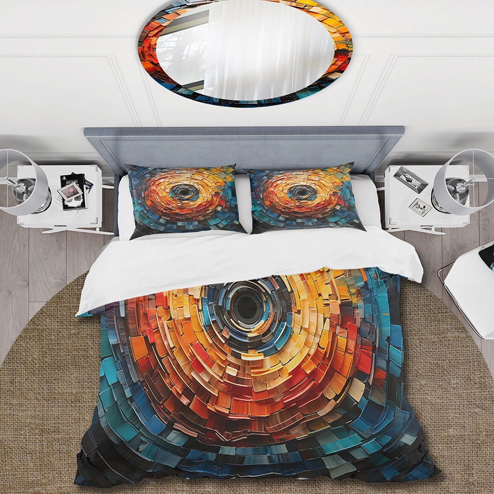 Colorful Vinyl Record Vinyl Mosaic III - Duvet Cover Set