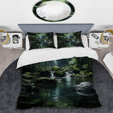 Waterfall Hidden Oasis Forest II - Duvet Cover Set