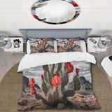 Western Desert Cactus Serenade - Duvet Cover Set