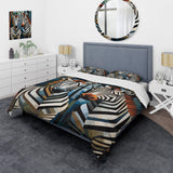 Black and White Zebra Patterns Dynamic I - Duvet Cover Set