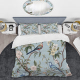 Chinoiserie With Birds and Peonies XIV - Duvet Cover Set