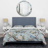 Chinoiserie With Birds and Peonies XIV - Duvet Cover Set