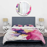 Purple and Pink Strokes VII - Duvet Cover Set