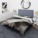 Marble Granite Agate With Touches Of Gold IV - Duvet Cover Set