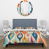 Retro Abstract Drops XI - Duvet Cover Set