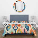 Retro Abstract Drops XI - Duvet Cover Set