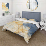 Minimalist Blue and Gold II - Duvet Cover Set