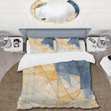 Minimalist Blue and Gold II - Duvet Cover Set