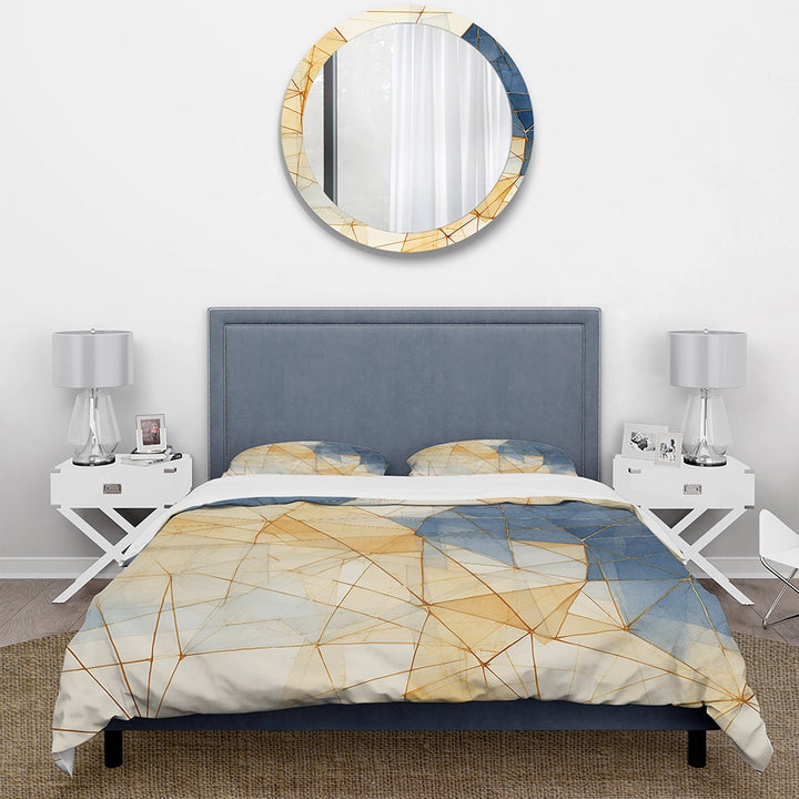 Minimalist Blue and Gold II - Duvet Cover Set