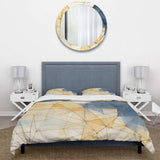 Minimalist Blue and Gold II - Duvet Cover Set