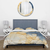 Minimalist Blue and Gold II - Duvet Cover Set