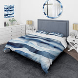 Abstract Classic Blue Waves II - Duvet Cover Set