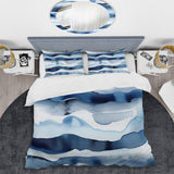 Abstract Classic Blue Waves II - Duvet Cover Set