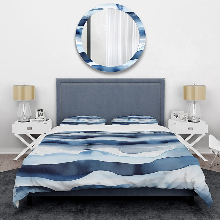 Abstract Classic Blue Waves II - Duvet Cover Set