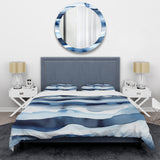 Abstract Classic Blue Waves II - Duvet Cover Set