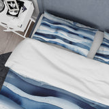 Abstract Classic Blue Waves II - Duvet Cover Set