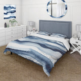 Abstract Classic Blue Waves III - Duvet Cover Set