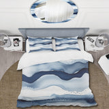 Abstract Classic Blue Waves III - Duvet Cover Set